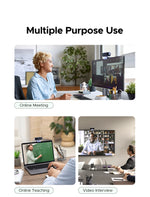 【RU】 UGREEN 2K Web cam with Microphone, Full HD 2K, Auto Light Correction, Video Webcam for Streaming