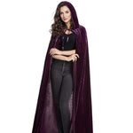 Christmas  Grim Reaper Cloak Velvet long Hooded Unisex cape for  Devil Witch Wizard Halloween Christmas Cosplay cloak