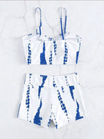 2025 High Waist Drawstring Front Bikini Set – Women's Swimsuit Swimwear Beachwear