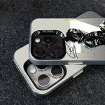 1PC L-Lewis H-Hamilton 44 F1 Phone Case Phone Case IMD color silver shell For iPhone 16 15 14 13 12 11 Pro Max Plus