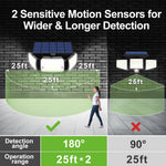 Intelamp Solar Outdoor Light with Motion Sensor, Waterproof Bright Wall Lamp for Garden, Yard, Path, Garage, Stairs, Porch