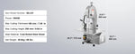 SucceBuy Commercial Electric Meat Bandsaw 650W 1800W Stainless Steel Countertop Bone Sawing Machine Frozen Fish Cutter for Pork