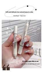 Eye Makeup Highlighter Pencil, Undereye Brightener Pencil, Dual-End Eye Shadow Stick, Smudge-Proof Eye Makeup Face Contouring