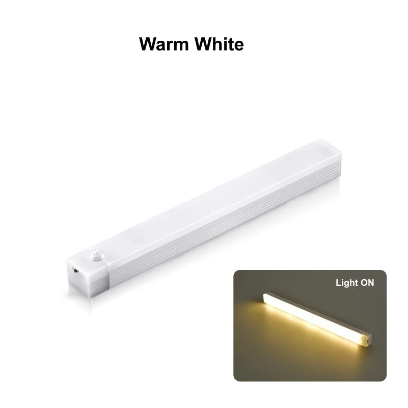 USB Rechargeable Wireless Motion Sensor LED Bar Light, Induction Night Light, Magnetic Portable Cordless Cabinet Lamp for Kitchen