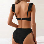 2025 Solid Color Triangle Bikini Set for Women