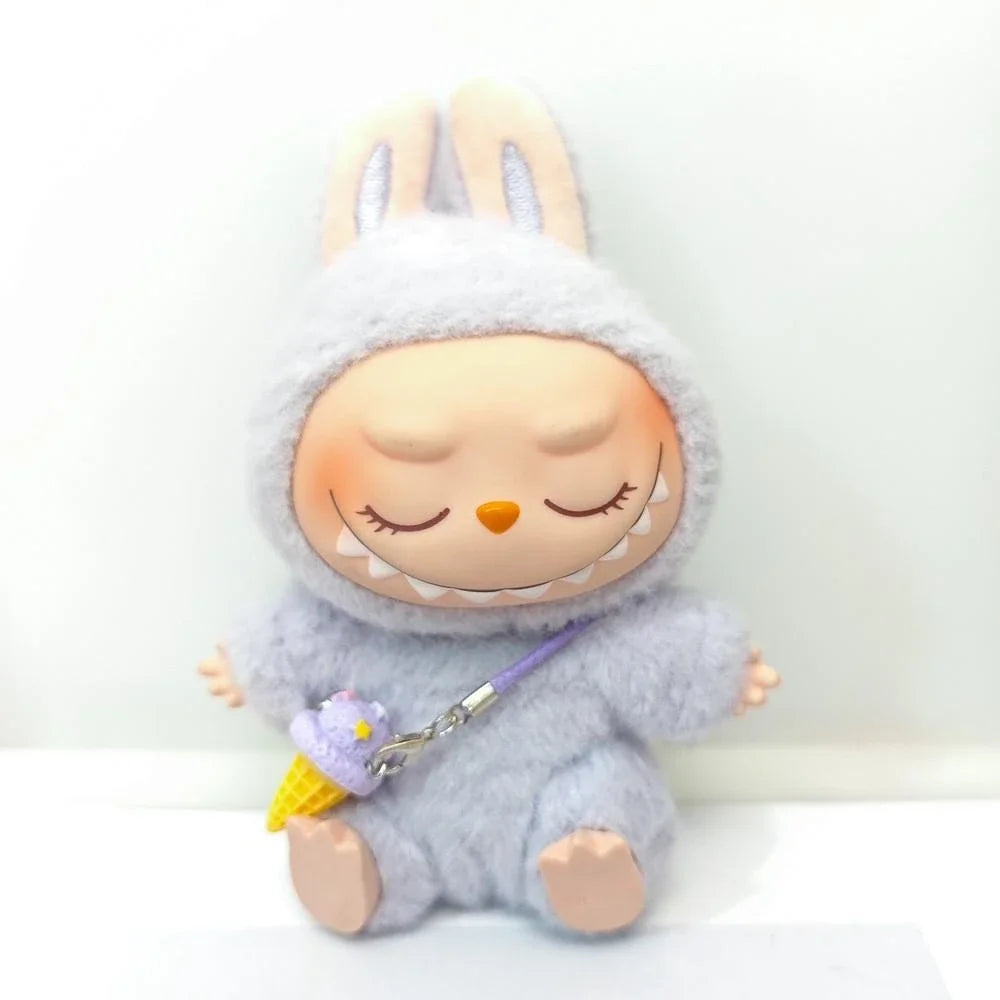 For Ropa labubu v1/v2/v3  pendant baby clothes labubu 3.0 lucky purple bow skirt Outfit Doll Accessories (No dolls)