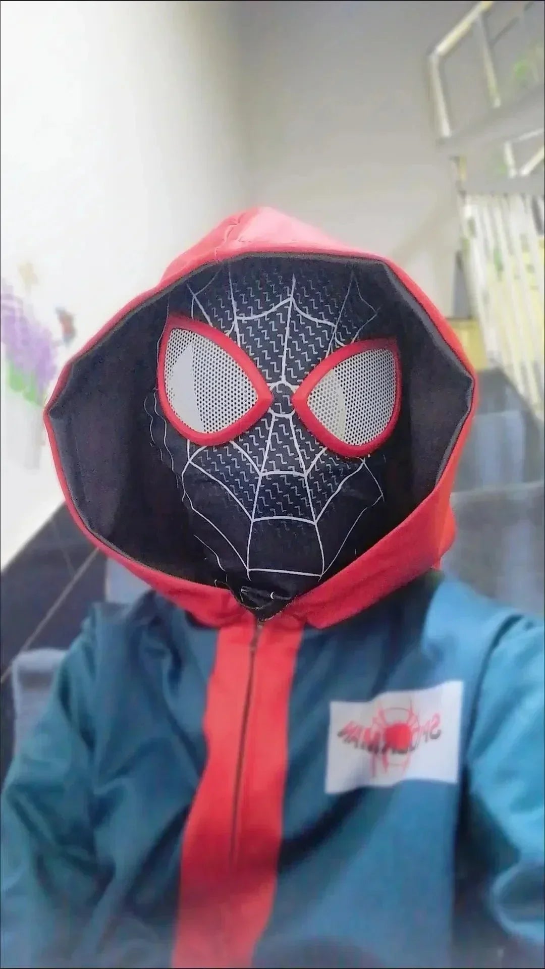 Superhero Spiderman Miles Morales Cosplay Costume Adult Kids Spider Man Halloween Jumpsuit Bodysuit Coat Party Dress Up Gift