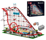 Motorized Roller Coaster Brick Set – Technical Building Model with Moving Train, Perfect Gift for Adults & Teens