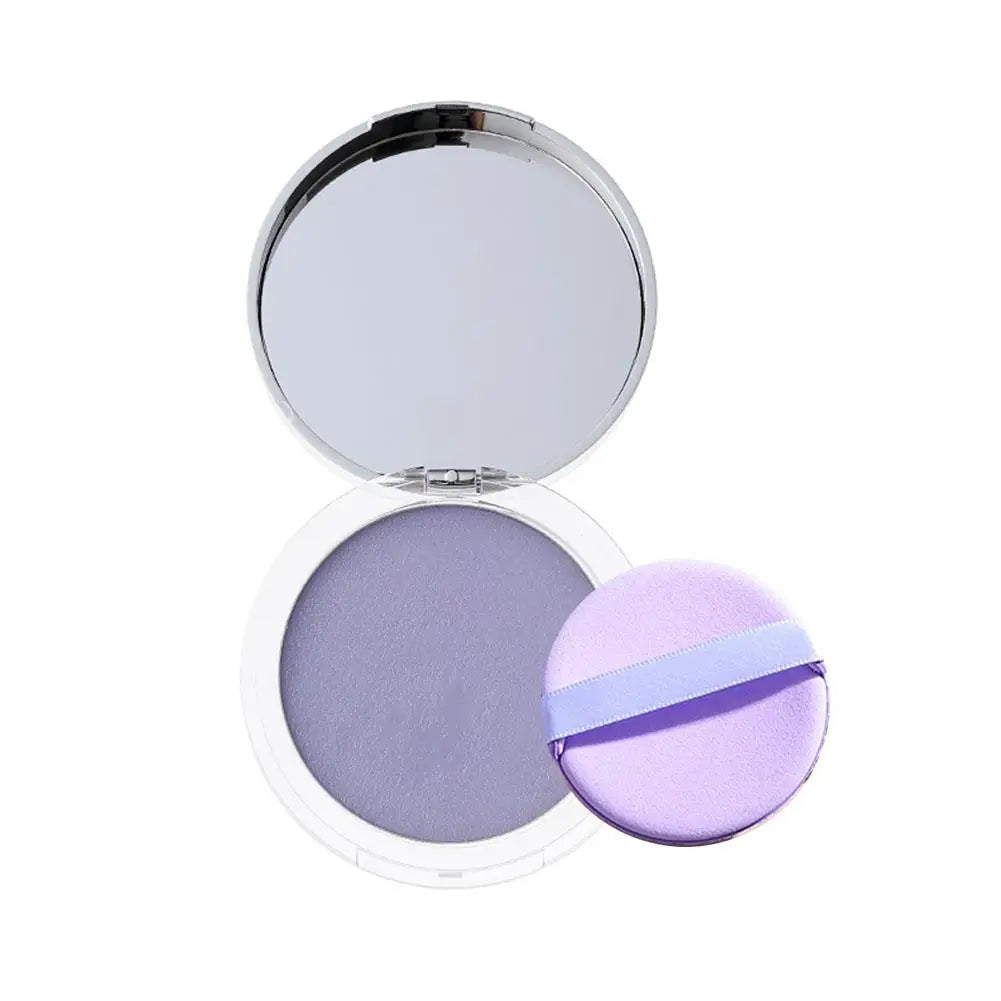 Lavender Pressed Powder Matte Powder Lasting Oil Control Full Coverage Face Compact Setting Powder Makeup Foundation Cosmetics
