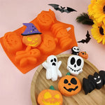 Pumpkin Halloween Silicone Mold for Cake Biscuit Candy Baking Skull Bat Spider Trick Or Treat kid Children Halloween Party Decor