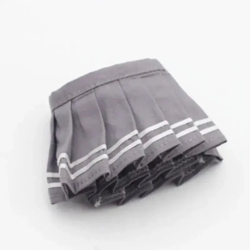 Mini Doll Clothes Outfit Accessories For Ropa 15-17cm Labubu Knitting T-shirt Hat pleated skirt Uniform Set Clothing