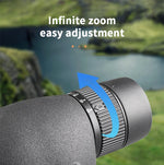 25-75x60 HD Spotting Scope Powerful Monocular Zoom Telescope Prism Waterproof for Birdwatching Target Shooting Camping