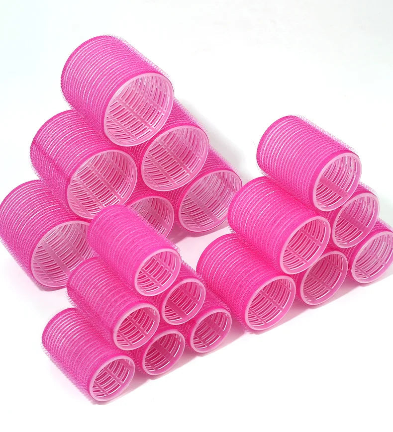19-35pcs/Set Hair Roller Sets 18pcs Plastic Self Grip Heatless Hair Curlers 3 Sizes Hair Rollers Clips DIY Hairdressing Tools