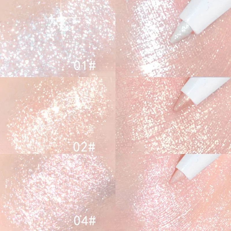 Diamond White Eyelid Highlighter Pen for Brightening Eye Glitter Golden Eyeliner Eyeshadow Stick for Stunning Makeup Results
