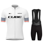 Rvouei Cube Pro Summer Cycling Jersey Set Summer Breathable Bicycle Men's MTB Bike Clothing Maillot Ropa Ciclismo Uniform Suit