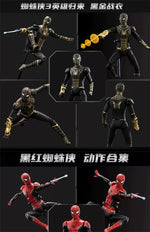 ZD Toy Spider Man No Way Home Marvel legends 1/10 Peter Parker Gold Black Red Model Action Figure Adult Collectible Toy