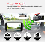 Dash Cam 4K UHD Recording Car Camera DVR Night Vision Video Recorder Built-In Wi-Fi Support GPS 24H Parking