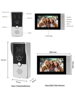 720P Video Doorbell 7‘’ Color Screen Home IntercomHigh-Definition Intelligent Night Vision Electronic Access Control System