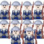 MOC WW2 Military War Weapon Soldier Accessories Building Blocks Roadblock Motorcycle Weapon case container Weapon Bag Brick Toy