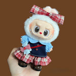 2025 New 17cm Blind Box Labubu Costume Cosplay Changeable Handmade Frog and Pig Plush Set Skirt Labubu Doll Costume