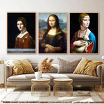Famous Leonardo Da Vinci Artwork Mona Lisa Salvator Mundi Canvas Painting And Print Poster Wall Art For Living Room Home Decor