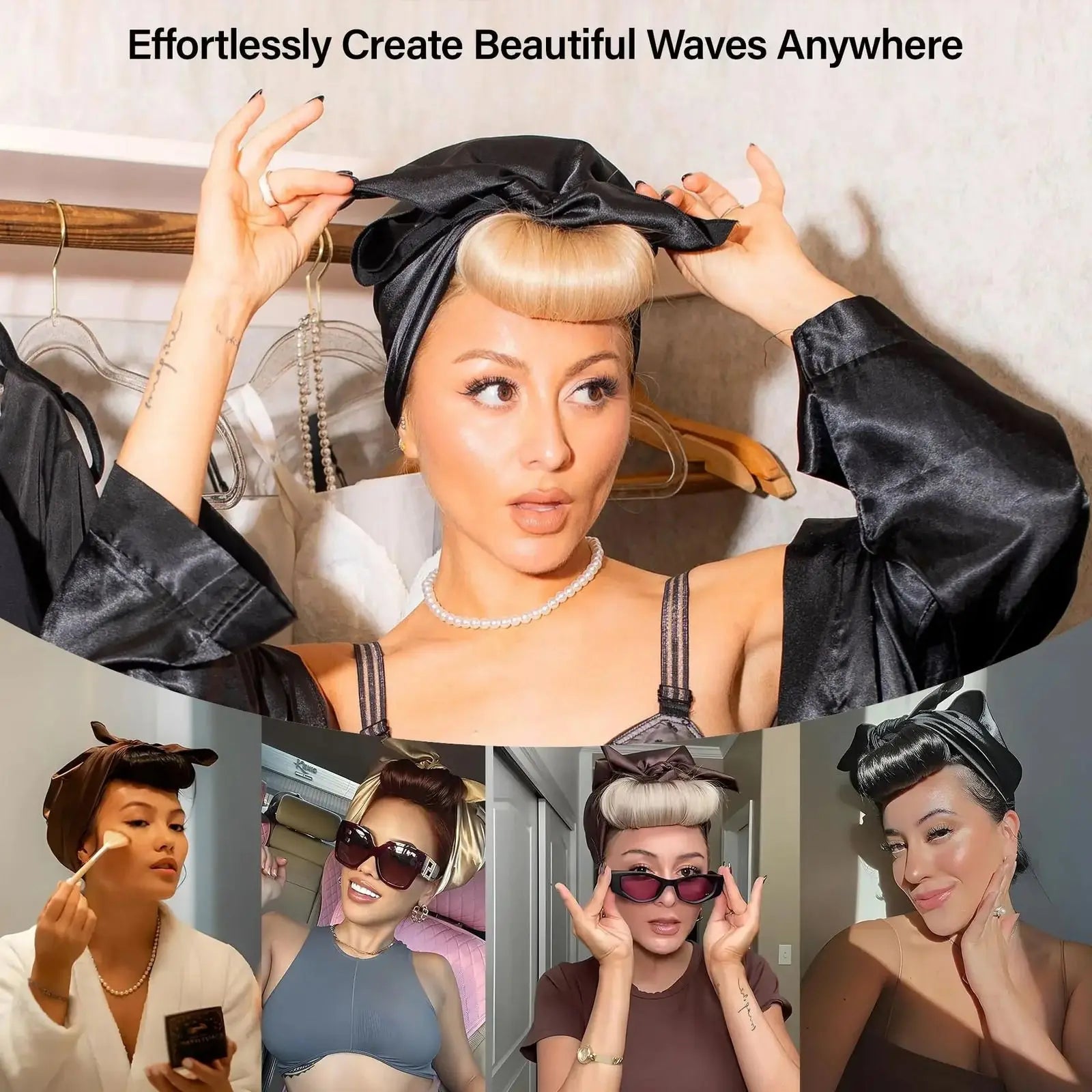 Heatless Hair Curler 27cm Sleep-friendly Heatless Curling Wand 3.5 Diameter Large Wave Curling Wand