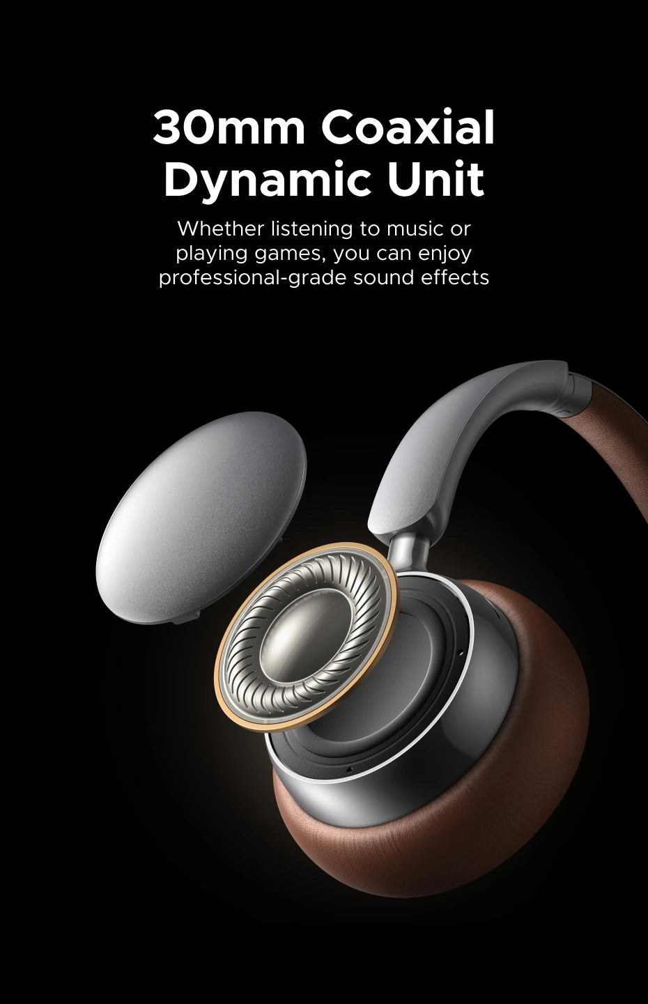 UGREEN Studio Plus 25dB ANC Active Noise Cancelling Headphones Wireless Over Ear Bluetooth Earphones, 3D Spatial Audio