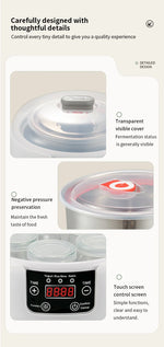 Electric Mini Yogurt Maker Automatic Multifunctional Yogurt Machine Kitchen Rice Wine Maker Natto Fermenting Machine Household