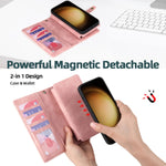 for Samsung Galaxy S23 S22 Ultra S21 S20 FE Plus A14 A34 54 A12 A33 A52 A53 A72 A73 Multifunctional Wallet Leather Case Cover