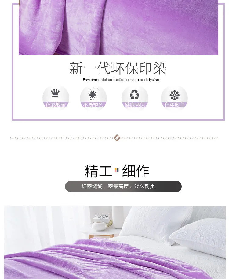 2025 new solid color simple plush blanket multi-functional Farley plush thickened warm blanket