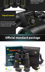 Borwolf 10-380X100  High Magnification Long Range Zoom 10-60 Times Hunting Telescope Binoculars  HD Professiona  Zoom