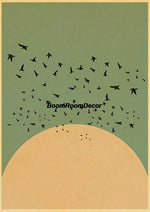 Retro Abstract Creative Poster Kraft Paper Nostalgia Canvas Prints Modern Landscape Coffee Bar Wall Art Posters Living Decor