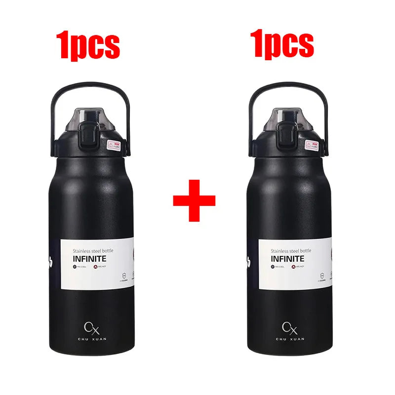 1.3L/1.7L Large Capacity Thermo Bottle Outdoor Mug Stainless Steel Thermos Water Bottle Portable Vaccum Flask Cold And Hot Tumbl