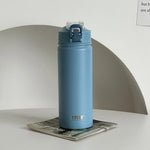 TYESO 600ML/750ML Thermos Water Bottle With Straw Stainless Steel Car Thermal Sports Cup Keeps Cold and Heat Thermal Travel Mug