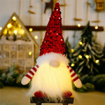 ABKW-Luminous Christmas Doll Decorations 3 Pcs Christmas Decoration Accessories Ornament