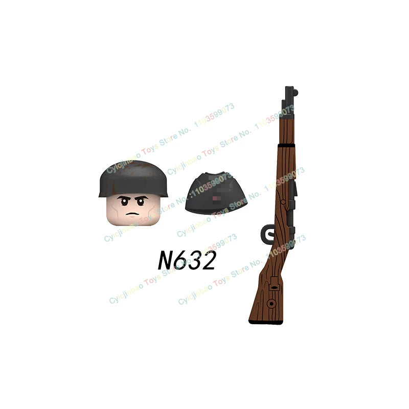 N601-650 MOC Military War Infantry Soldiers Action Figures Creative Bricks Accessories Building Blocks Children's Toys Gifts