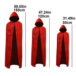 Halloween Women Men Clothes Cosplay Costume Adult Kids Stand Collar Cape Black Red Reversible Cap Vampire Cape Halloween Party