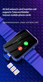 4G LTE Android Smartwatch 2025 Connected Watch Man Sim Card Phone Mobile 2.4 Inch 1.4GHz Electronics Smart Watch New In Global