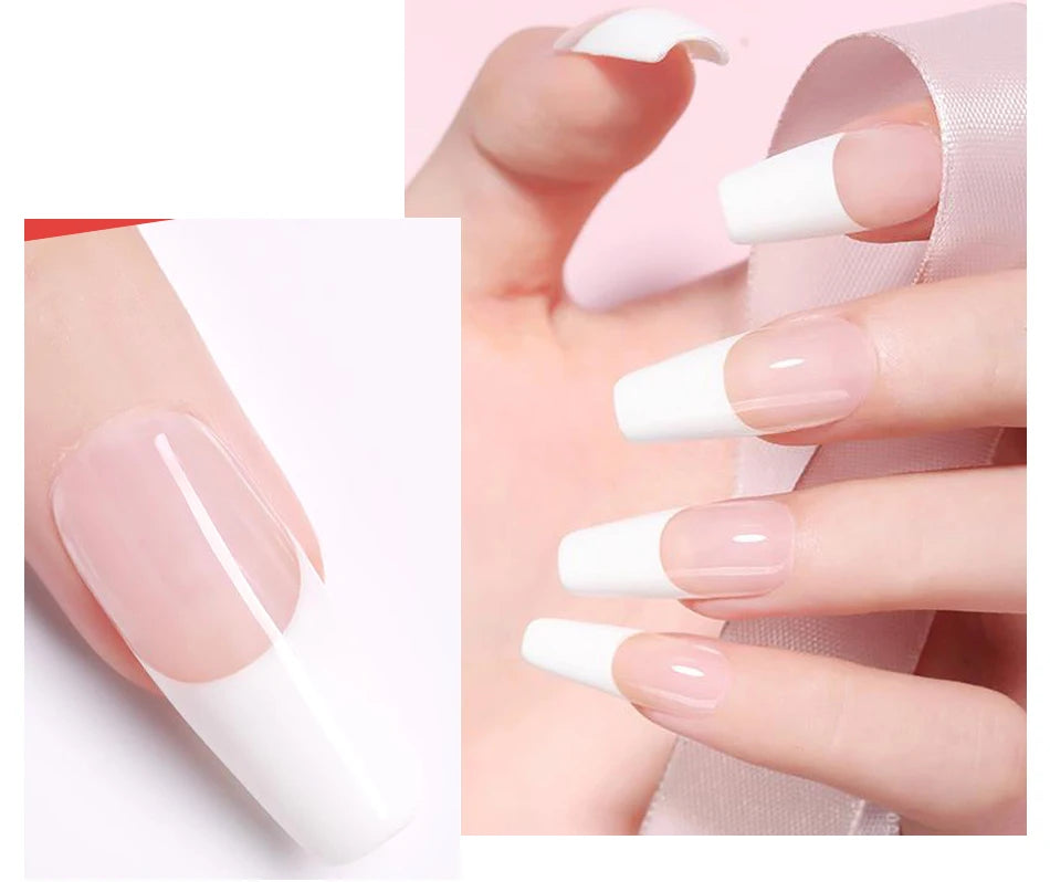 BORN PRETTY 30ml Glitter Pink Hard Jelly Nail Extension Gel Nail Polish Milky White Clear Color Soak Off UV Construction Gel