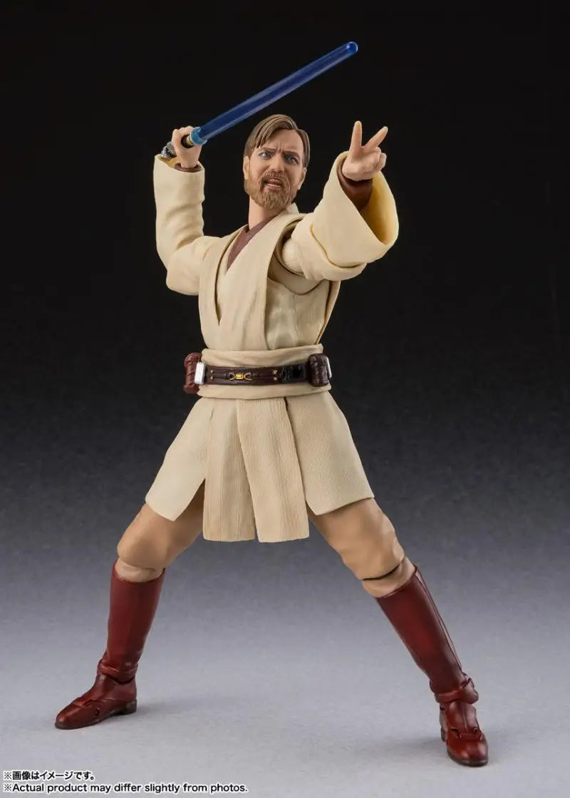 In stock Original Bandai Star Wars: Episode III S.H.Figuarts Obi-Wan Kenobi Master Yoda Anime figure Model Toy collectibles Gift