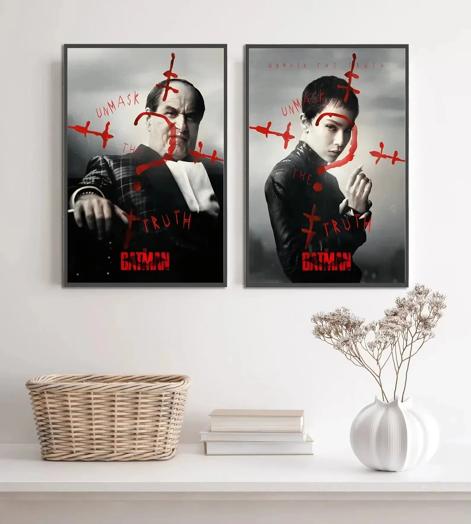 Batman Movie Posters Figures Home Decoration Canvas Painting Wall Art Bedroom Cartoons Decor