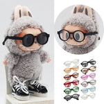 1PC 6.5cm Transparent Plastic Glasses for 1/8 1/6 1/3 1/4 BJD for Labubu MSD SD Plush for EXO Doll Sunglasses
