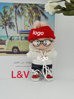 Labubu Haute Couture 17cm Doll Clothing| Gen1-3 Compatible | Designer Outfit with Mini Hat, Glasses & Shoes | Collectible Set