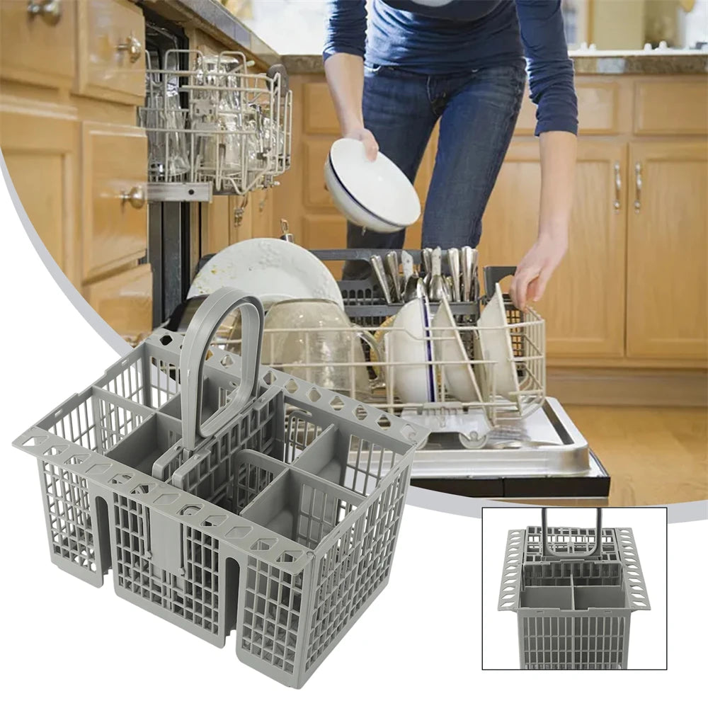 Detachable Dishwasher Cutlery Basket Portable Tableware Fork Spoon Cutlery Storage Kitchen Multifunctional Dishwashing Tools ﻿