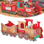 Santa Train Box  Christmas Gift Train Decoration Festive Christmas Train Santa Gingerbread Gift Boxes For Presents Candy