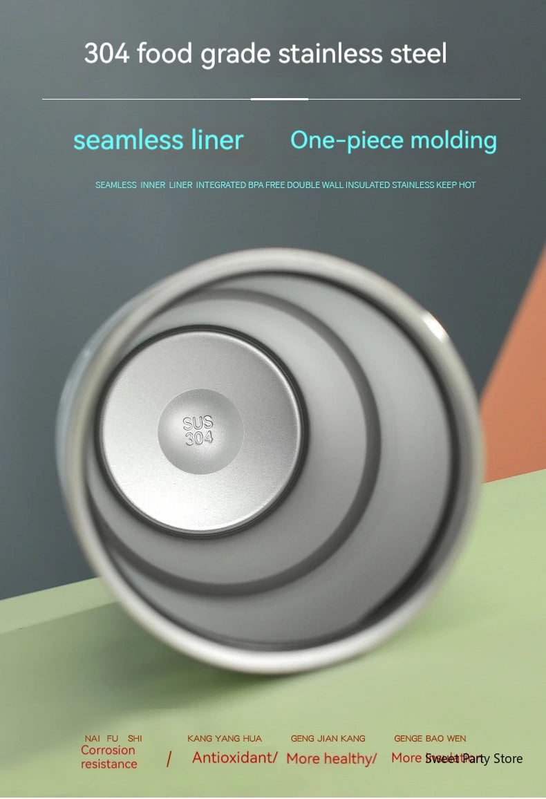 20oz/30oz Stainless Steel Thermos Mug With Straw Keeps Cold and Heat Thermal Mug Tumbler Outdoor Sports Thermal Water Bottle