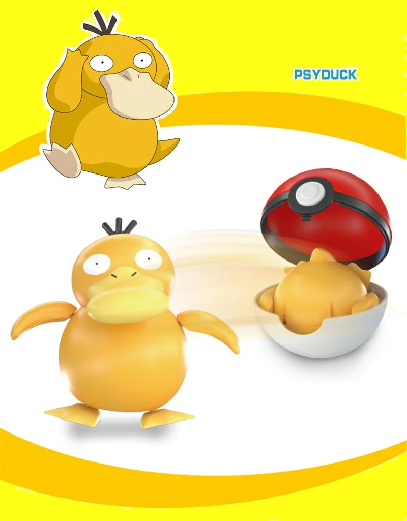 Pokemon Ball Toys Anime Figure Charizard Pikachu Mewtwo Eevee Monster Action Deformation Pokeball Toys Figures Model Kids Gifts