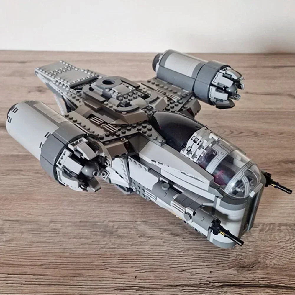 Galaxy Spaceships Battles Fighters-Stars-ships MOC-Razors Aircraft StarFighters Model Building Blocks Bricks Toys Gift