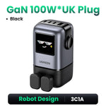 UGREEN Uno 100W GaN Charger Robot Design QC4.0 3.0 PPS PD 3.0 Fast Charger for iPhone 17 16 15 Pro Macbook Air Laptops Tablets