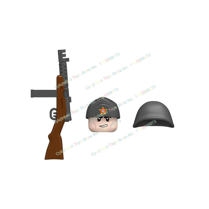 N601-650 MOC Military War Infantry Soldiers Action Figures Creative Bricks Accessories Building Blocks Children's Toys Gifts